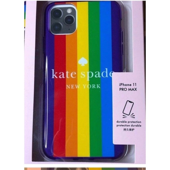 Kate SPADE NEW YORK RAINBOW 🌈 PRINT IPHONE 11 PRO MAX CASE 🌺IN STORES🌺 - Picture 2 of 2